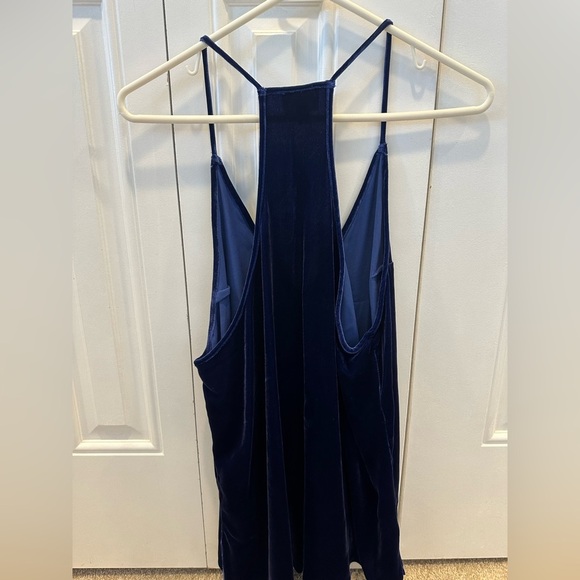 CAMI NYC The Whitney Tank Velvet Silk blend blue size Large - Picture 4 of 4